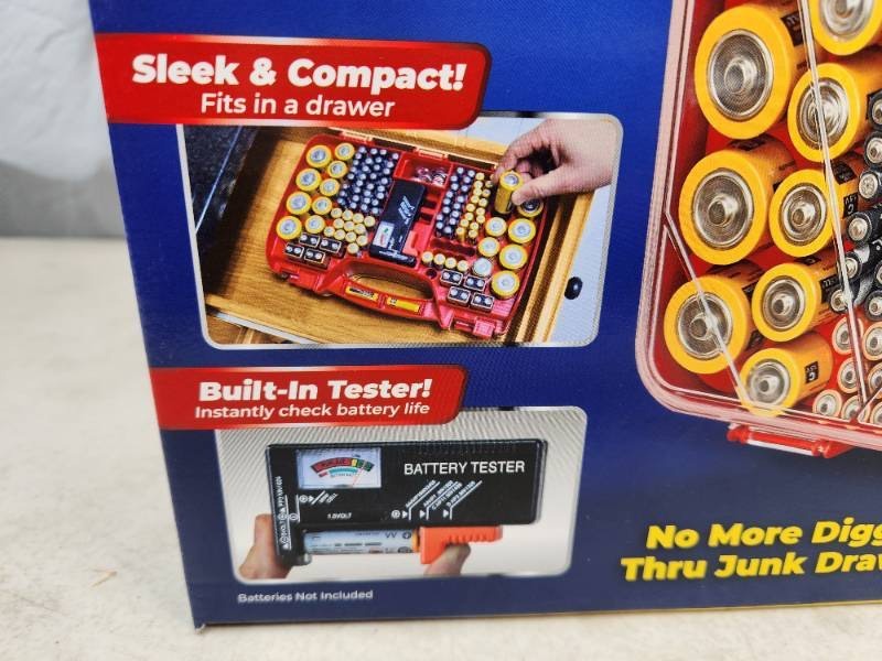 lot 91 image: New Battery Daddy Battery Organizer with Tester