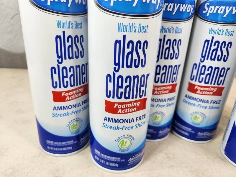 lot 119 image: 6 New Cans of Sprayway Glass Cleaner