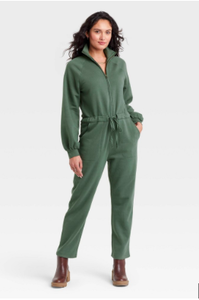 lot 177 image: 2 New Universal Thread One Piece Fleece Sweatsuit  Jumpsuit Size Small and XS