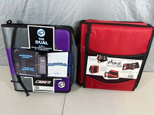 lot 34 image: 2 New Fancy Zipper Binders