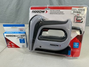 lot 61 image: New Arrow Electric Staple Gun with Staples
