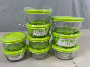 lot 86 image: 9 New Glass Food Storage Containers