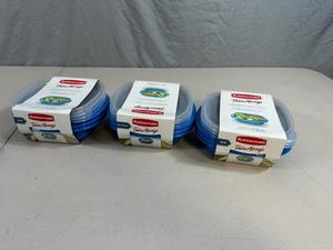 lot 124 image: 9 New Rubbermaid Take Along Containers