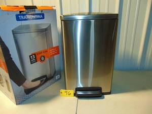 lot 96 image: Tramontina 13 Gal. Step Trash Can - Dent