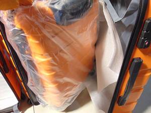 lot 118 image: 3 Piece Orange Luggage Set - 20, 24 and 28