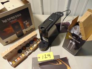 lot 129 image: Nespresso Essenza Mini Espresso Machine - Brevelle