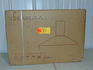 lot 81 image: CIARRA Range Hood 30 inch 450 CFM Ductless Stove Hood Vent for Kitchen in Stainless Steel, Ducted and Ductless Convertible