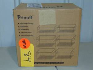 lot 84 image: 6 Pack - Prinoff Refrigerator Storage Bins