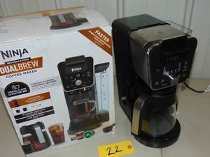 lot 22 image: Ninja Dual Brew Coffee Maker Missing Water Tank Cover