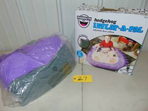 lot 27 image: BIG MOUTH INC. Hedgehog Inflat-A-Pal Floor Pillow No Pump