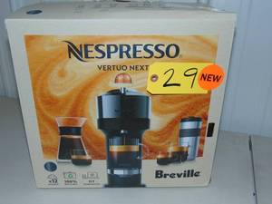 lot 29 image: NESPRESSO Vertuo Next Deluxe By Breville, Dark Chrome