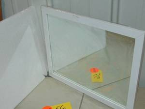lot 56 image: 16 x 20 Wall Mirror White Frame