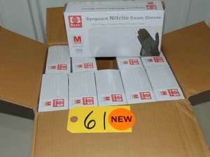 lot 61 image: 10 Boxes Syngaurd Nitrile Gloves Medium