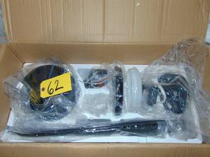 lot 62 image: Flush Mount Ceiling Fan With Light Black