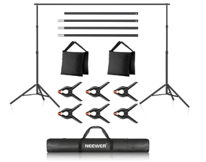 lot 18 image: NEEWER Photo Studio Backdrop Support System, 10x7ft Adjustable Background Stand