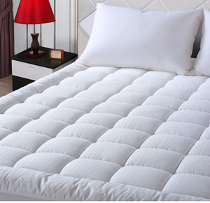 lot 38 image: EASELAND California King Mattress Pad Pillow Top Mattress Cover (72x84 Inches, White)