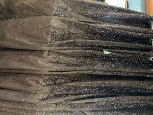lot 29 image: 3 LG Sharp Brown Silver Curtains