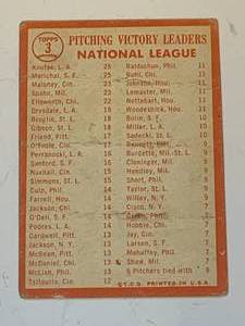 lot 40 image: 1964 Pitching Leaders Baseball Card