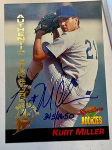 lot 42 image: Signed Rookie Kurt Miller 1994