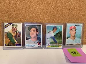 lot 43 image: 4 Baseball Pitchers Topps Jim