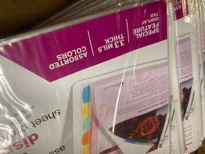 Sheet Protectors with Tab Display