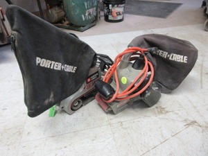lot 180 image: PORTER CABLE BELT SANDERS WITH DUST COLLECTORS