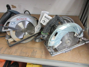 lot 200 image: BOSCH AND HITACHI 7-14 CIRCULAR SAWS