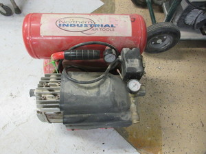 lot 206 image: NORTHERN INDUSTRIAL TWIN TANK AIR COMPRESSOR