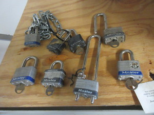 lot 226 image: MASTER LOCKS WITH KEYS