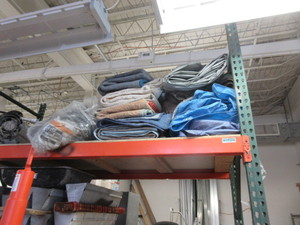 lot 229 image: ASSORTED SIZES OF TARPS AND BLANKETS