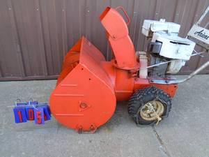 Ariens snow blower with electric start. 24 Used condition. Tested & works. As shown.