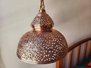 Vintage Copper Swag Lamp