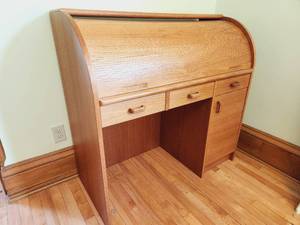 Teak Danish Modern Tambour Desk
