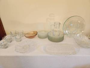 Glass Dinnerware Lot