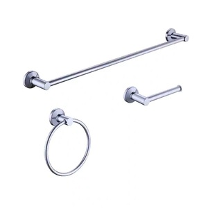 lot 66 image: New Glacier Bay  Dorind 3-Piece Bath Hardware Set with 24 in. Towel Bar Towel Ring and TP Holder in Chrome