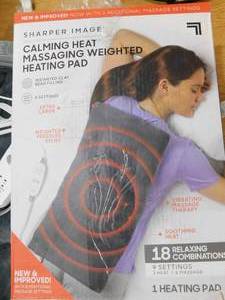 lot 34 image: CALMING HEAT  12 in. x 24 in. Massaging Weighted Heating Pad