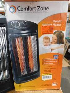 lot 36 image: Comfort Zone  1500-Watt Electric Quartz Infrared Radiant Tower Heater