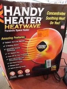 lot 44 image: 1200-Watt Electric Ceramic Parabolic Space Heater