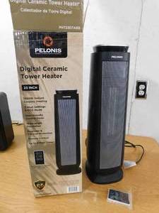 lot 49 image: Pelonis  23 in. 1500-Watt Digital Tower Ceramic Heater