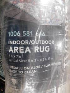 lot 55 image: StyleWell AloePink 5 ft. x 7 ft. Medallion IndoorOutdoor Area Rug