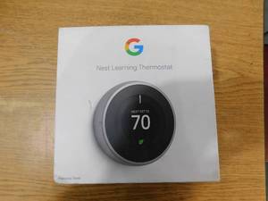 lot 101 image: Google  Nest Learning Thermostat - Smart Wi-Fi Thermostat - Stainless Steel
