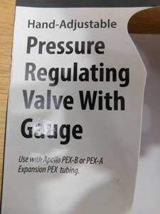 lot 118 image: Apollo  34 in. Bronze Double Union PEX-B Water Pressure Regulator with Gauge