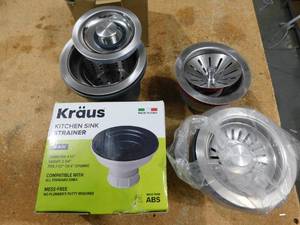 lot 129 image: (4) Kitchen Sink Baskets  Strainers