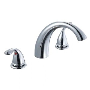 lot 73 image: Glacier Bay Builders 2-Handle Deck-Mount Roman Tub Faucet in Polished Chrome