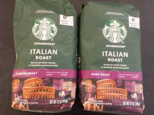 2 Starbuck 12 oz Italian Roast Grou...