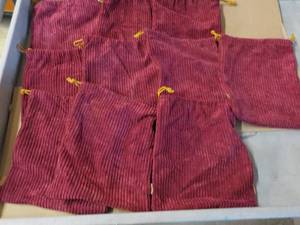 10 - 8 x 10 Corduroy Drawstring Ba...