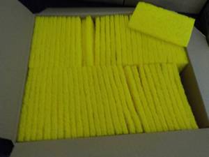 60 - 3 x 5  Yellow Scrubbing Pads...