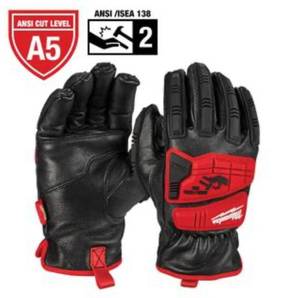 lot 25 image: MILWAUKEE X-Large Level 5 Cut Resistant Goatskin Leather Impact Gloves