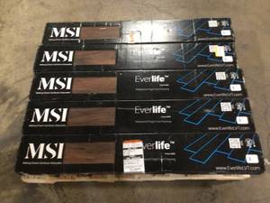 Pallet with 10 cases of MSI  Woodland Antique Mahogany 7.13 in. W x 48.03 in. L Rigid Core Luxury Vinyl Plank Flooring (23.8 sq. ft.  case)