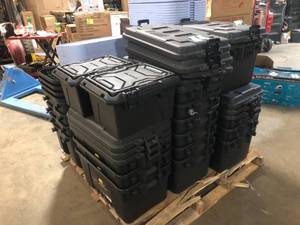 lot 11 image: Pallet with assorted Storage bins some missing covers see pictures